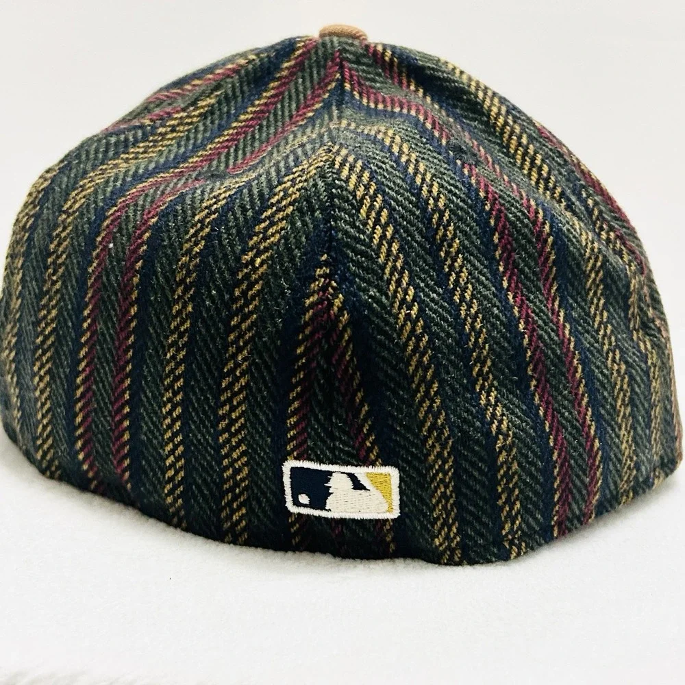 New Era Pittsburgh Pirates Herringbone‎ 59FIFTY Fitted Hat Cap 7 3/4 Brown MLB